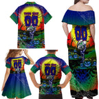 We Are Warriors Halloween Family Matching Off Shoulder Maxi Dress and Hawaiian Shirt Pumpkin Scary Spooky Season - Aussie Hoodie