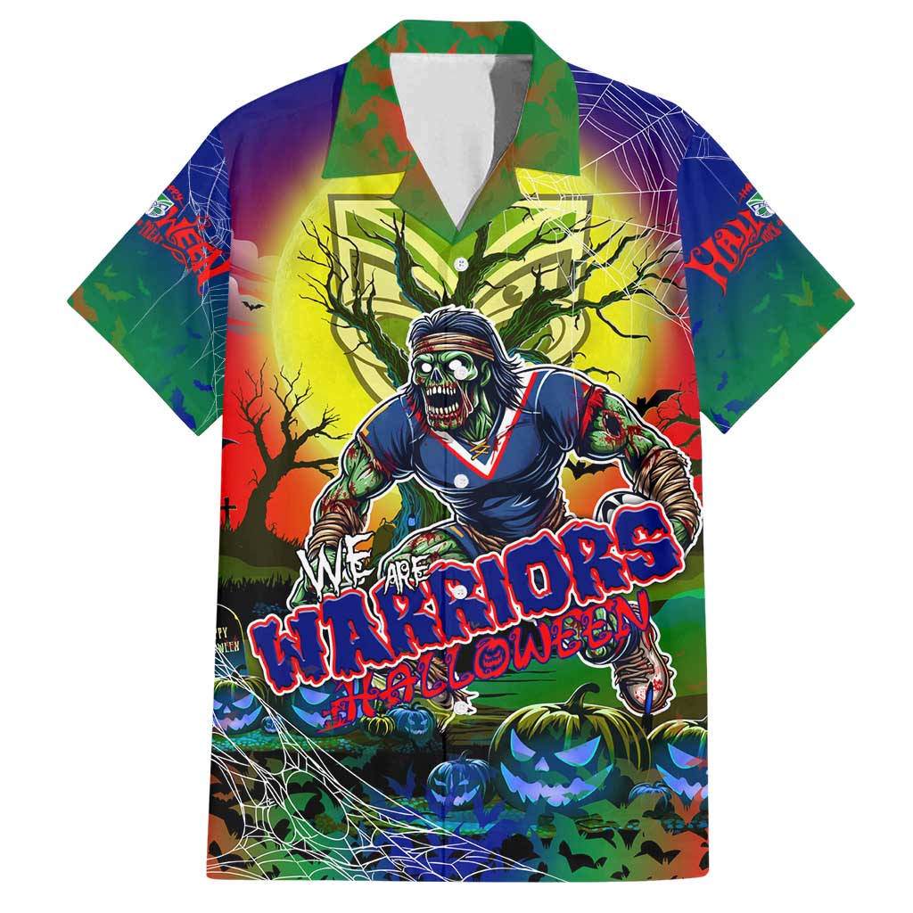 We Are Warriors Halloween Family Matching Off Shoulder Maxi Dress and Hawaiian Shirt Pumpkin Scary Spooky Season - Aussie Hoodie