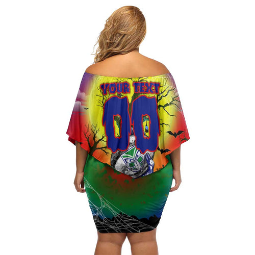 We Are Warriors Halloween Family Matching Off Shoulder Short Dress and Hawaiian Shirt Pumpkin Scary Spooky Season - Aussie Hoodie