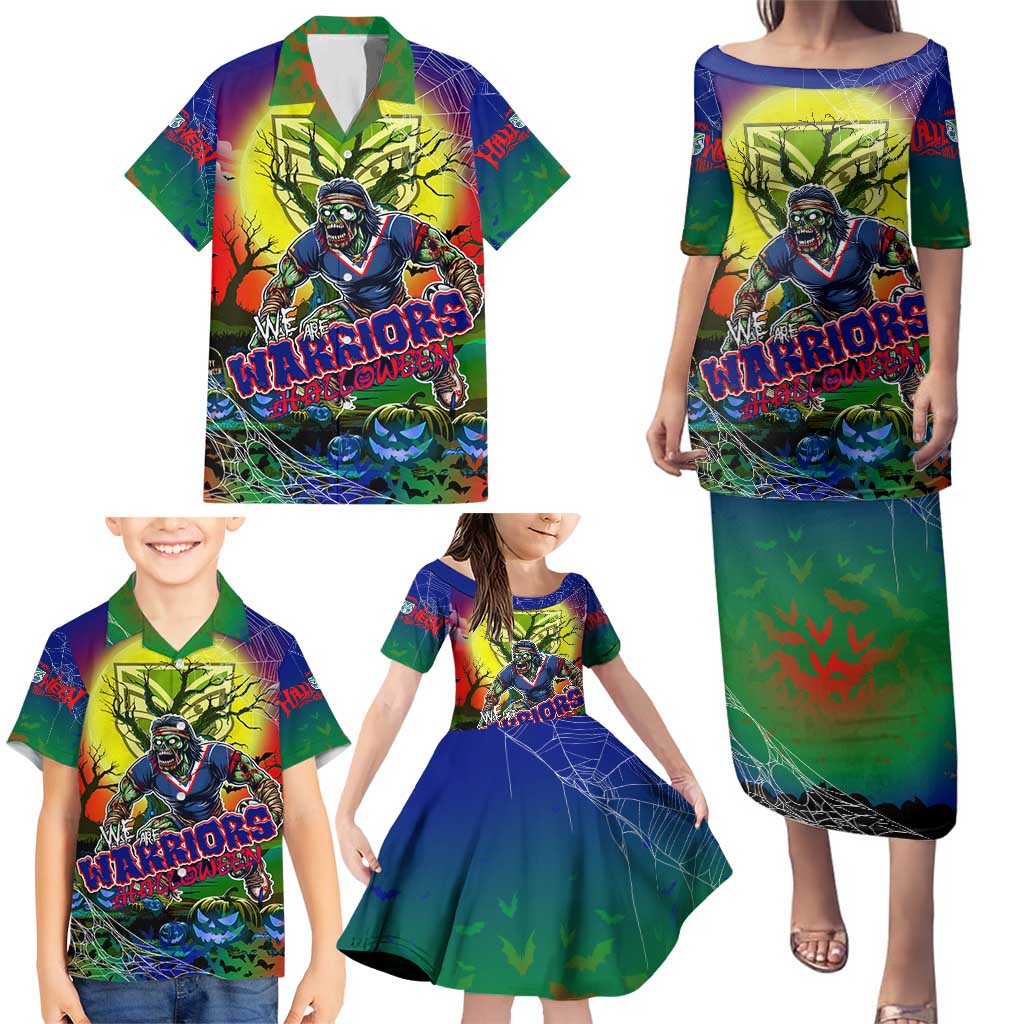 We Are Warriors Halloween Family Matching Puletasi and Hawaiian Shirt Pumpkin Scary Spooky Season - Aussie Hoodie
