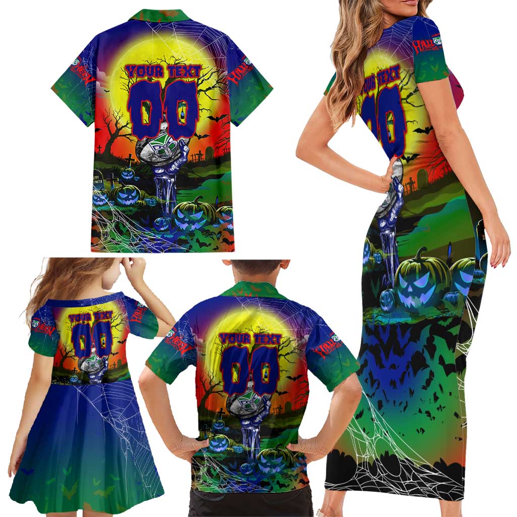 We Are Warriors Halloween Family Matching Short Sleeve Bodycon Dress and Hawaiian Shirt Pumpkin Scary Spooky Season - Aussie Hoodie