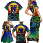 We Are Warriors Halloween Family Matching Short Sleeve Bodycon Dress and Hawaiian Shirt Pumpkin Scary Spooky Season - Aussie Hoodie