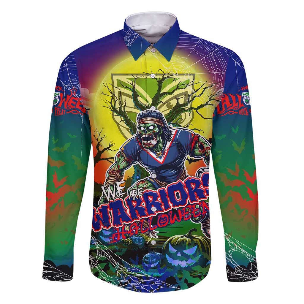 We Are Warriors Halloween Family Matching Short Sleeve Bodycon Dress and Hawaiian Shirt Pumpkin Scary Spooky Season - Aussie Hoodie