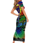 We Are Warriors Halloween Family Matching Short Sleeve Bodycon Dress and Hawaiian Shirt Pumpkin Scary Spooky Season - Aussie Hoodie