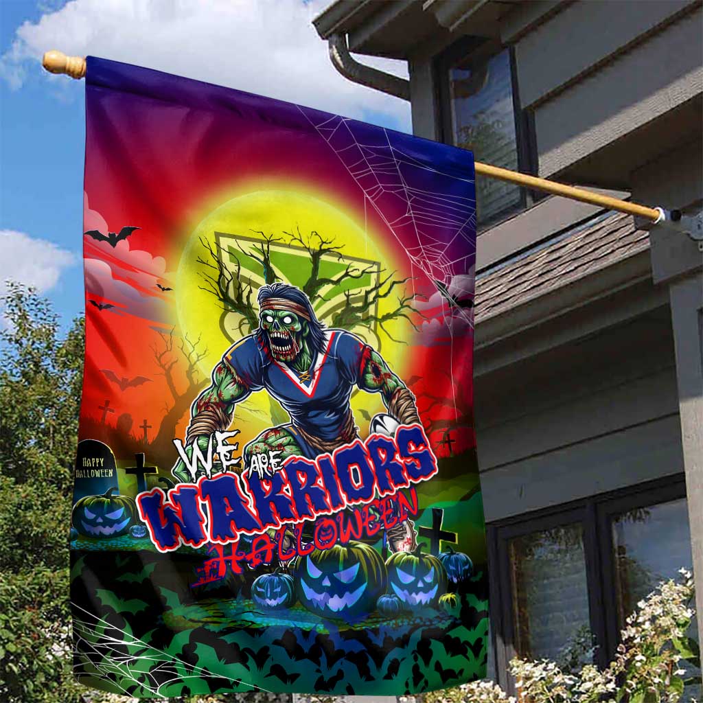We Are Warriors Halloween Garden Flag Pumpkin Scary Spooky Season - Aussie Hoodie