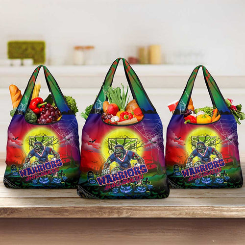 We Are Warriors Halloween Grocery Bag Pumpkin Scary Spooky Season - Aussie Hoodie