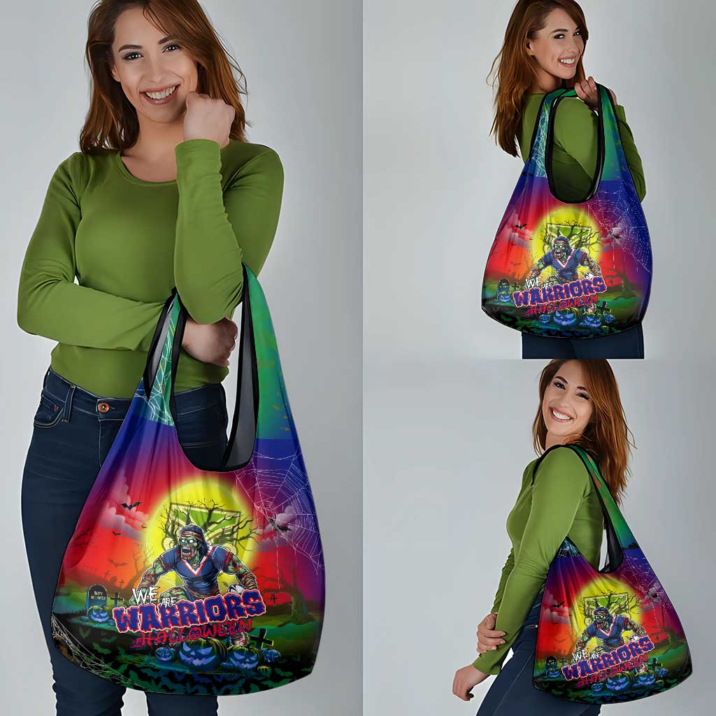 We Are Warriors Halloween Grocery Bag Pumpkin Scary Spooky Season - Aussie Hoodie