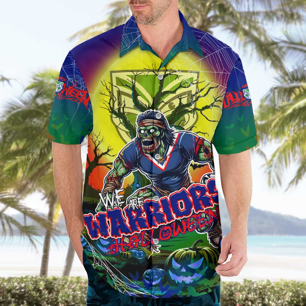 We Are Warriors Halloween Hawaiian Shirt Pumpkin Scary Spooky Season - Aussie Hoodie