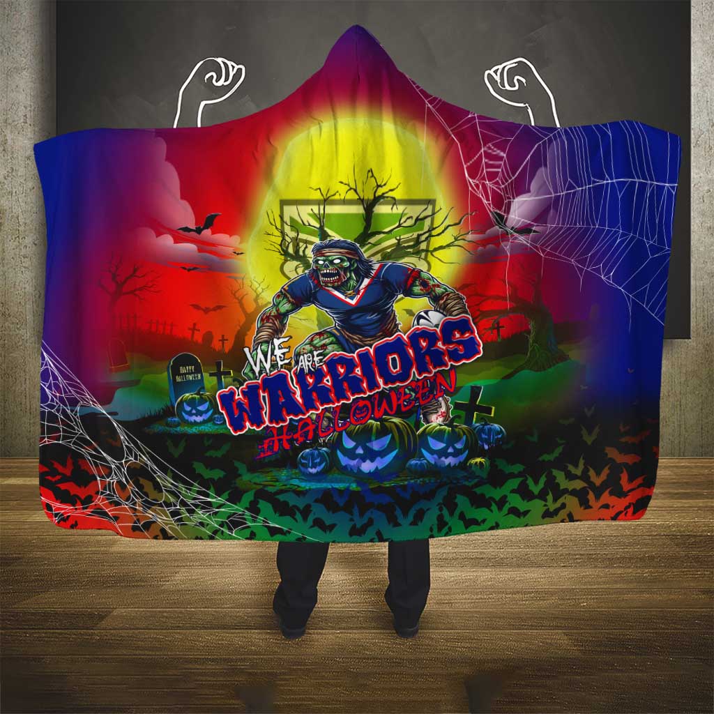 We Are Warriors Halloween Hooded Blanket Pumpkin Scary Spooky Season - Aussie Hoodie