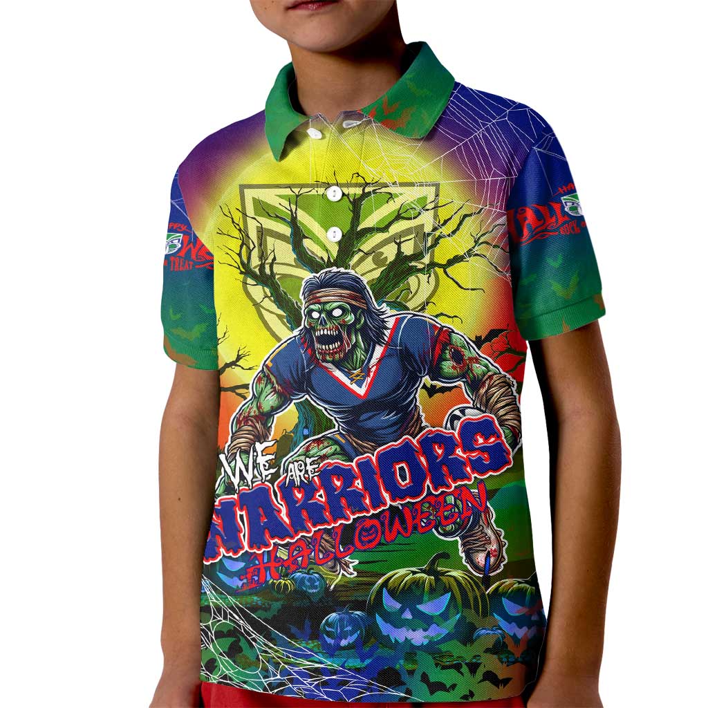 We Are Warriors Halloween Kid Polo Shirt Pumpkin Scary Spooky Season - Aussie Hoodie