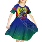 We Are Warriors Halloween Kid Short Sleeve Dress Pumpkin Scary Spooky Season - Aussie Hoodie