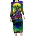 We Are Warriors Halloween Long Sleeve Bodycon Dress Pumpkin Scary Spooky Season - Aussie Hoodie