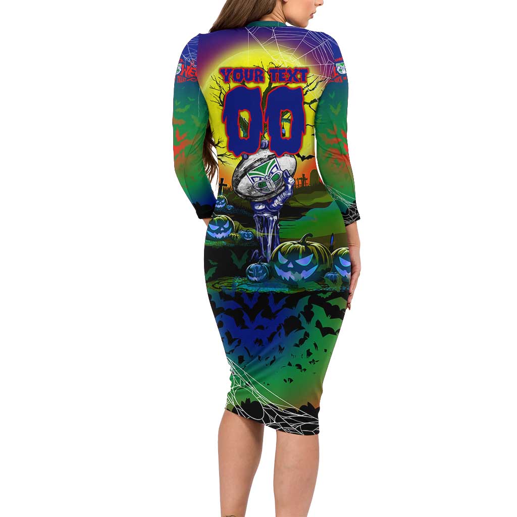 We Are Warriors Halloween Long Sleeve Bodycon Dress Pumpkin Scary Spooky Season - Aussie Hoodie