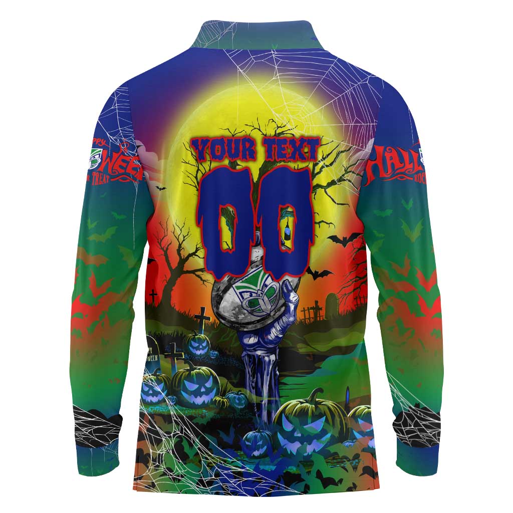 We Are Warriors Halloween Long Sleeve Polo Shirt Pumpkin Scary Spooky Season - Aussie Hoodie
