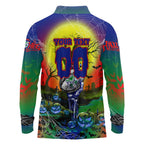 We Are Warriors Halloween Long Sleeve Polo Shirt Pumpkin Scary Spooky Season - Aussie Hoodie