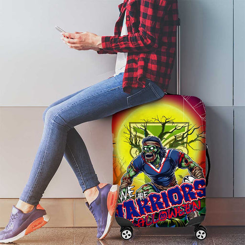 We Are Warriors Halloween Luggage Cover Pumpkin Scary Spooky Season - Aussie Hoodie