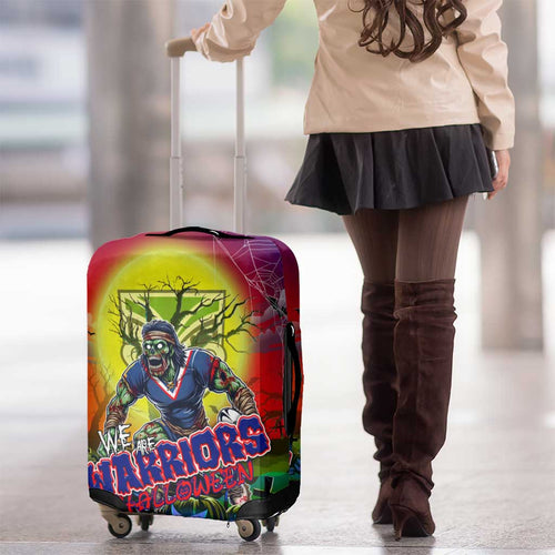 We Are Warriors Halloween Luggage Cover Pumpkin Scary Spooky Season - Aussie Hoodie