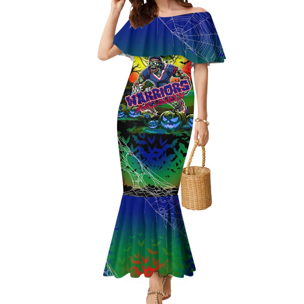 We Are Warriors Halloween Mermaid Dress Pumpkin Scary Spooky Season - Aussie Hoodie