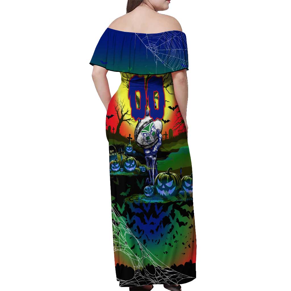 We Are Warriors Halloween Off Shoulder Maxi Dress Pumpkin Scary Spooky Season - Aussie Hoodie