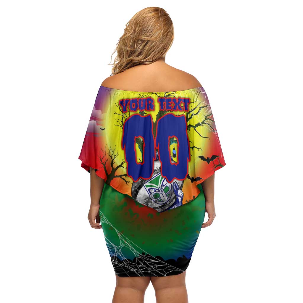 We Are Warriors Halloween Off Shoulder Short Dress Pumpkin Scary Spooky Season - Aussie Hoodie