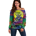 We Are Warriors Halloween Off Shoulder Sweater Pumpkin Scary Spooky Season - Aussie Hoodie