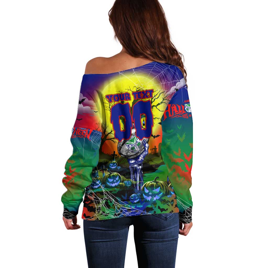 We Are Warriors Halloween Off Shoulder Sweater Pumpkin Scary Spooky Season - Aussie Hoodie