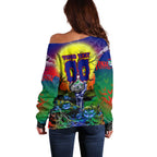 We Are Warriors Halloween Off Shoulder Sweater Pumpkin Scary Spooky Season - Aussie Hoodie