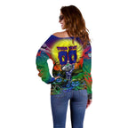 We Are Warriors Halloween Off Shoulder Sweater Pumpkin Scary Spooky Season - Aussie Hoodie