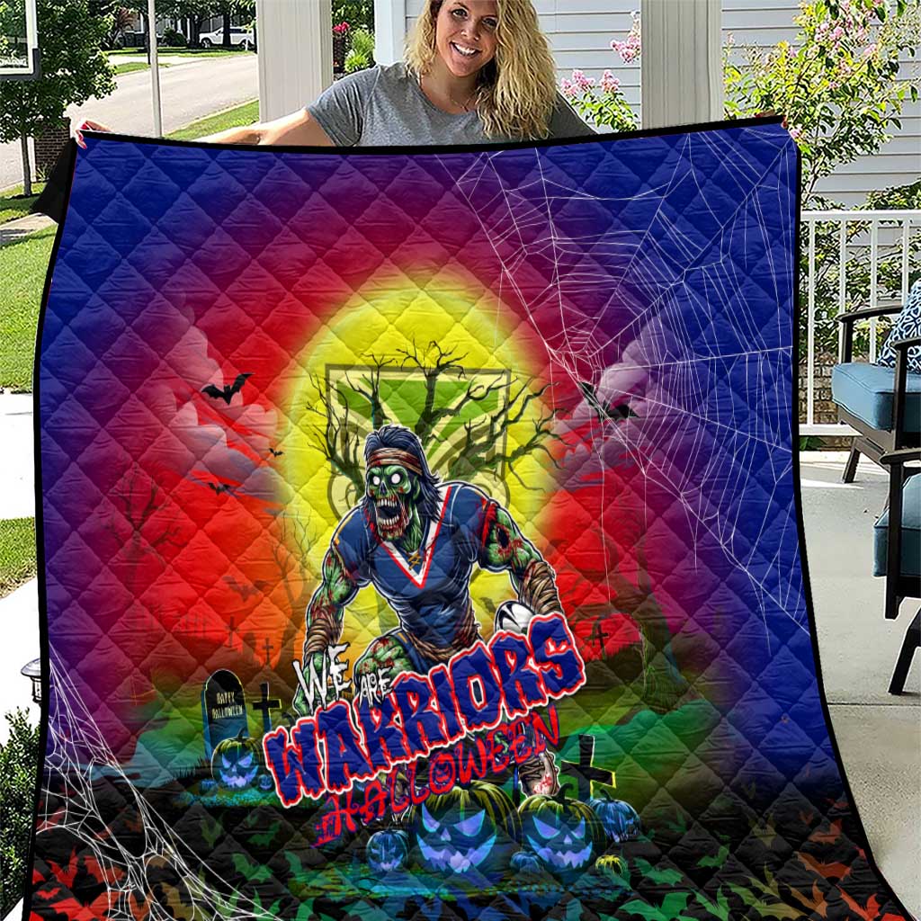 We Are Warriors Halloween Quilt Pumpkin Scary Spooky Season - Aussie Hoodie