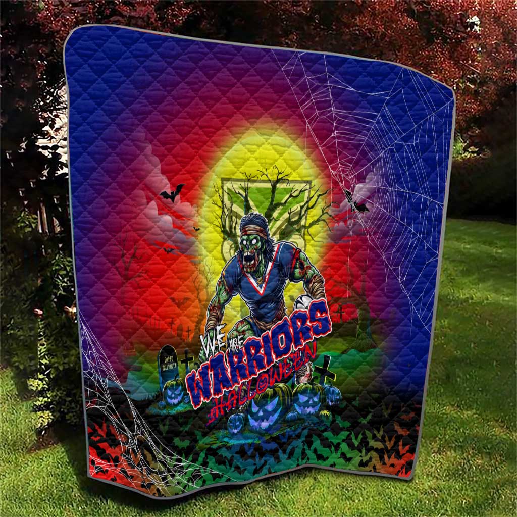 We Are Warriors Halloween Quilt Pumpkin Scary Spooky Season - Aussie Hoodie