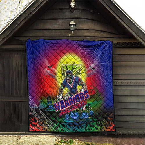 We Are Warriors Halloween Quilt Pumpkin Scary Spooky Season - Aussie Hoodie