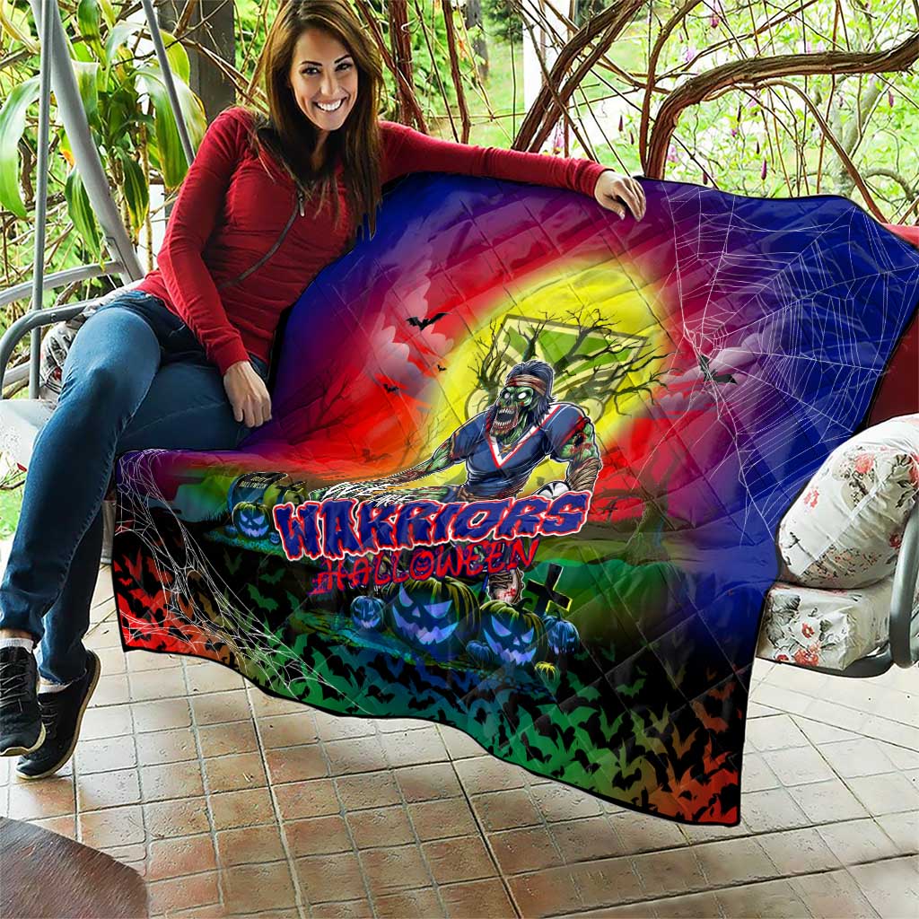 We Are Warriors Halloween Quilt Pumpkin Scary Spooky Season - Aussie Hoodie