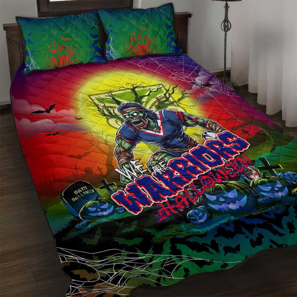 We Are Warriors Halloween Quilt Bed Set Pumpkin Scary Spooky Season - Aussie Hoodie