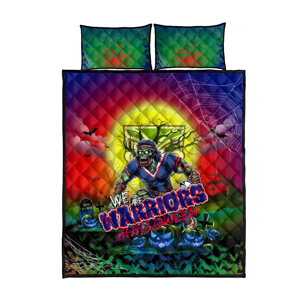 We Are Warriors Halloween Quilt Bed Set Pumpkin Scary Spooky Season - Aussie Hoodie