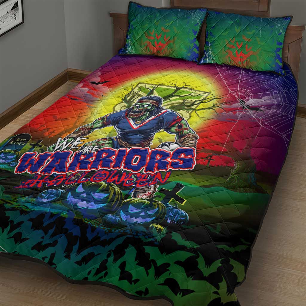 We Are Warriors Halloween Quilt Bed Set Pumpkin Scary Spooky Season - Aussie Hoodie