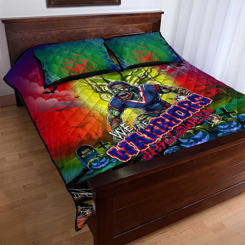We Are Warriors Halloween Quilt Bed Set Pumpkin Scary Spooky Season - Aussie Hoodie