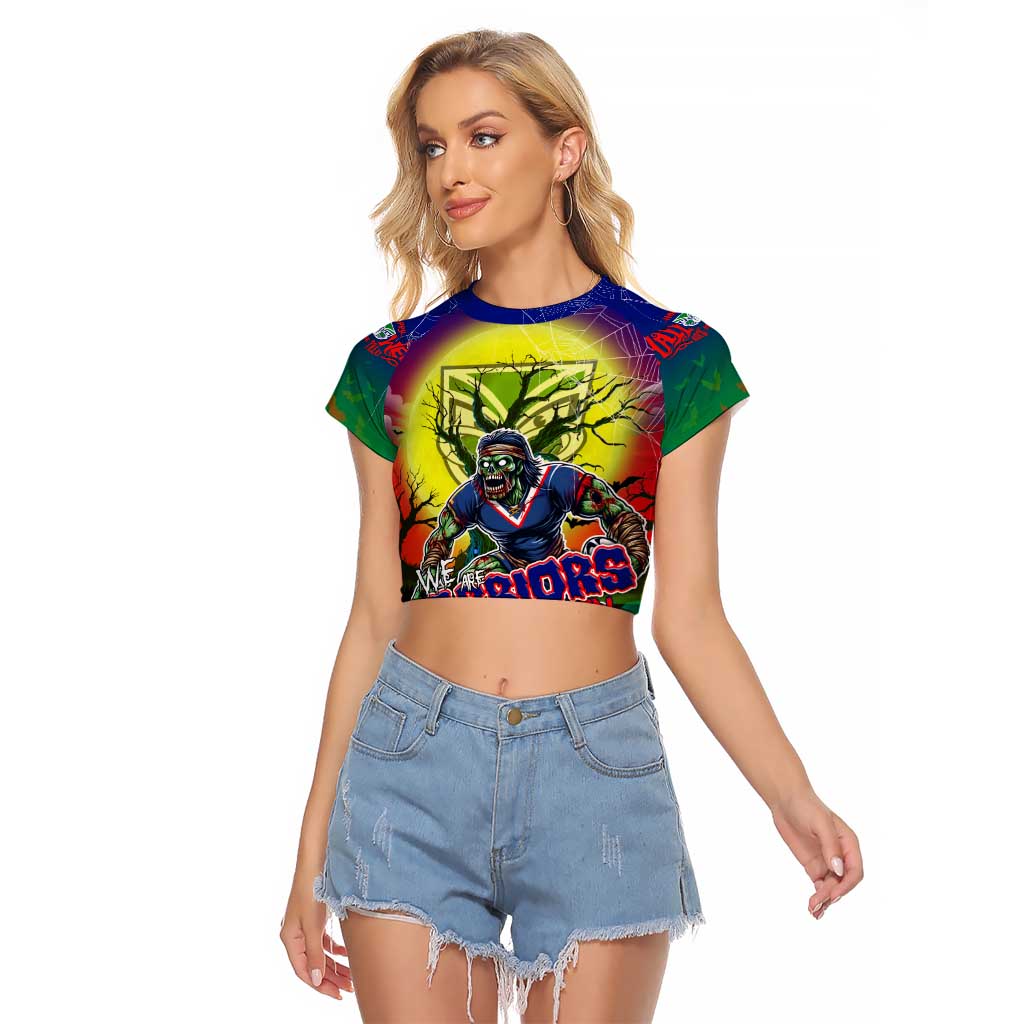 We Are Warriors Halloween Raglan Cropped T Shirt Pumpkin Scary Spooky Season - Aussie Hoodie