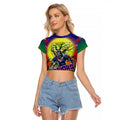 We Are Warriors Halloween Raglan Cropped T Shirt Pumpkin Scary Spooky Season - Aussie Hoodie