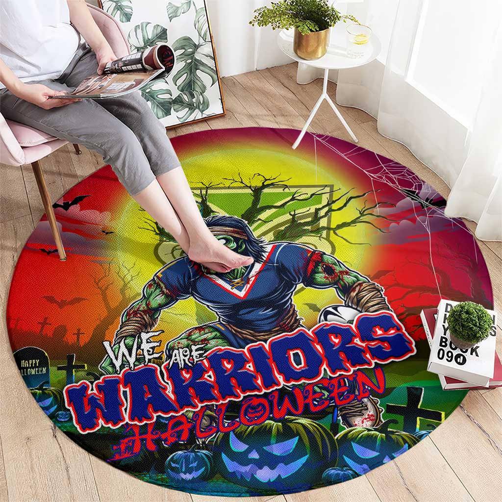 We Are Warriors Halloween Round Carpet Pumpkin Scary Spooky Season - Aussie Hoodie