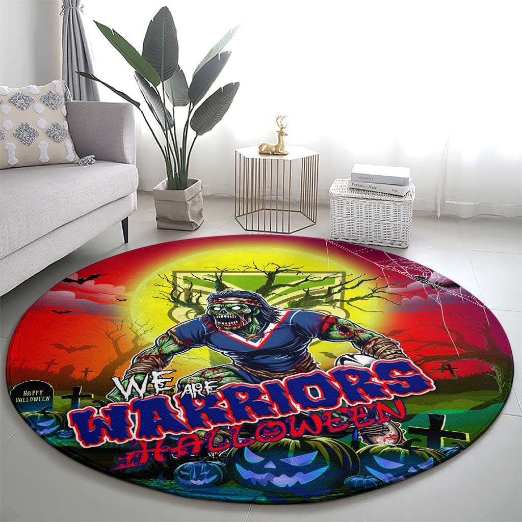 We Are Warriors Halloween Round Carpet Pumpkin Scary Spooky Season - Aussie Hoodie