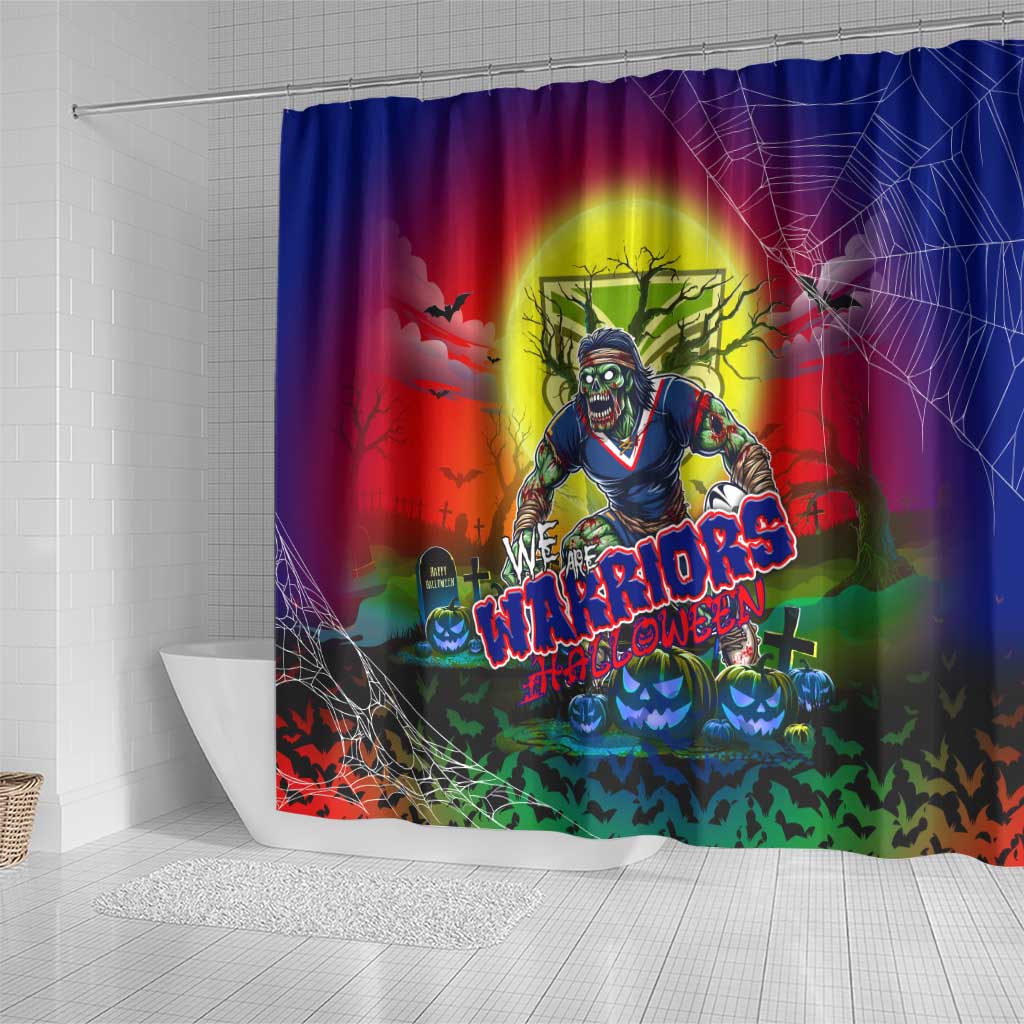 We Are Warriors Halloween Shower Curtain Pumpkin Scary Spooky Season - Aussie Hoodie
