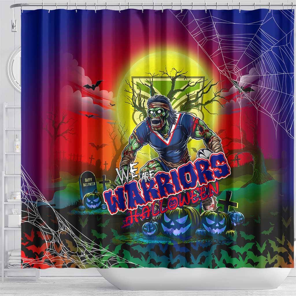 We Are Warriors Halloween Shower Curtain Pumpkin Scary Spooky Season - Aussie Hoodie