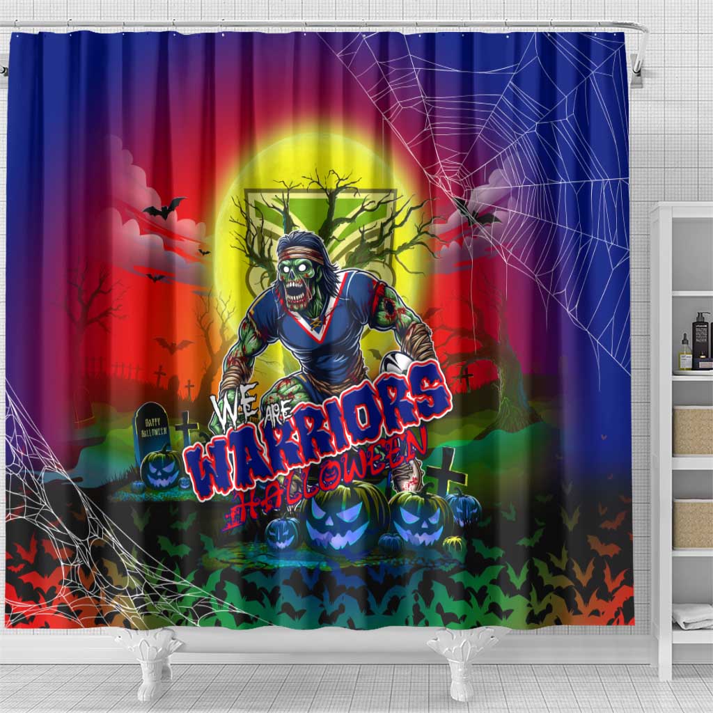 We Are Warriors Halloween Shower Curtain Pumpkin Scary Spooky Season - Aussie Hoodie