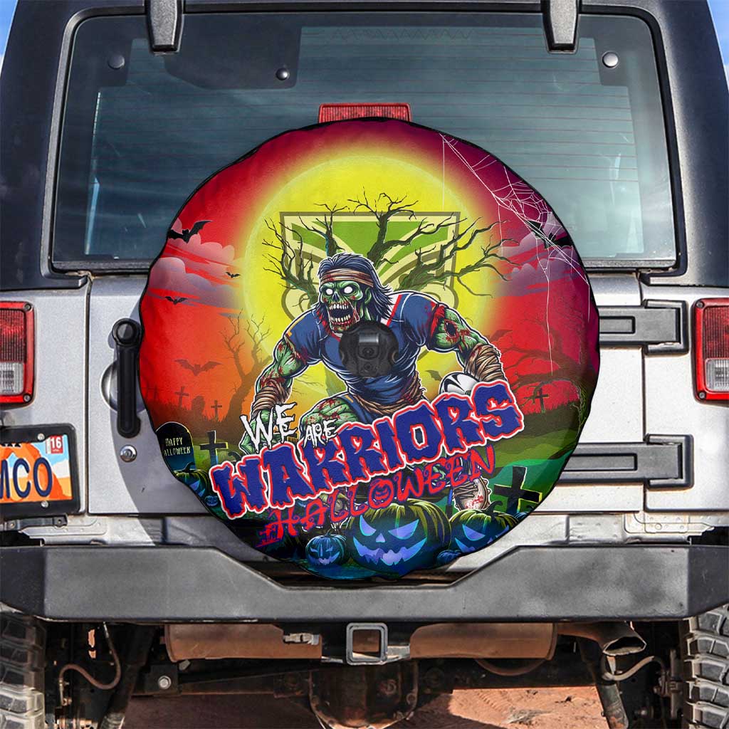 We Are Warriors Halloween Spare Tire Cover Pumpkin Scary Spooky Season - Aussie Hoodie