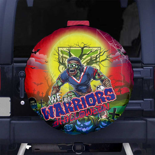 We Are Warriors Halloween Spare Tire Cover Pumpkin Scary Spooky Season - Aussie Hoodie