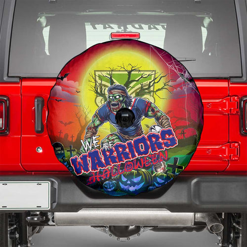 We Are Warriors Halloween Spare Tire Cover Pumpkin Scary Spooky Season - Aussie Hoodie