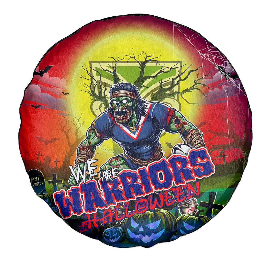 We Are Warriors Halloween Spare Tire Cover Pumpkin Scary Spooky Season - Aussie Hoodie