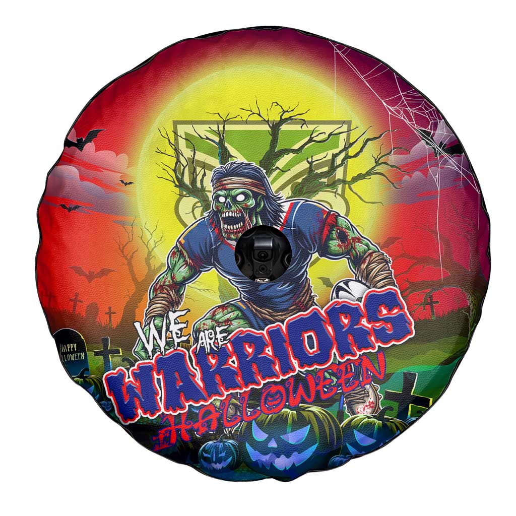 We Are Warriors Halloween Spare Tire Cover Pumpkin Scary Spooky Season - Aussie Hoodie