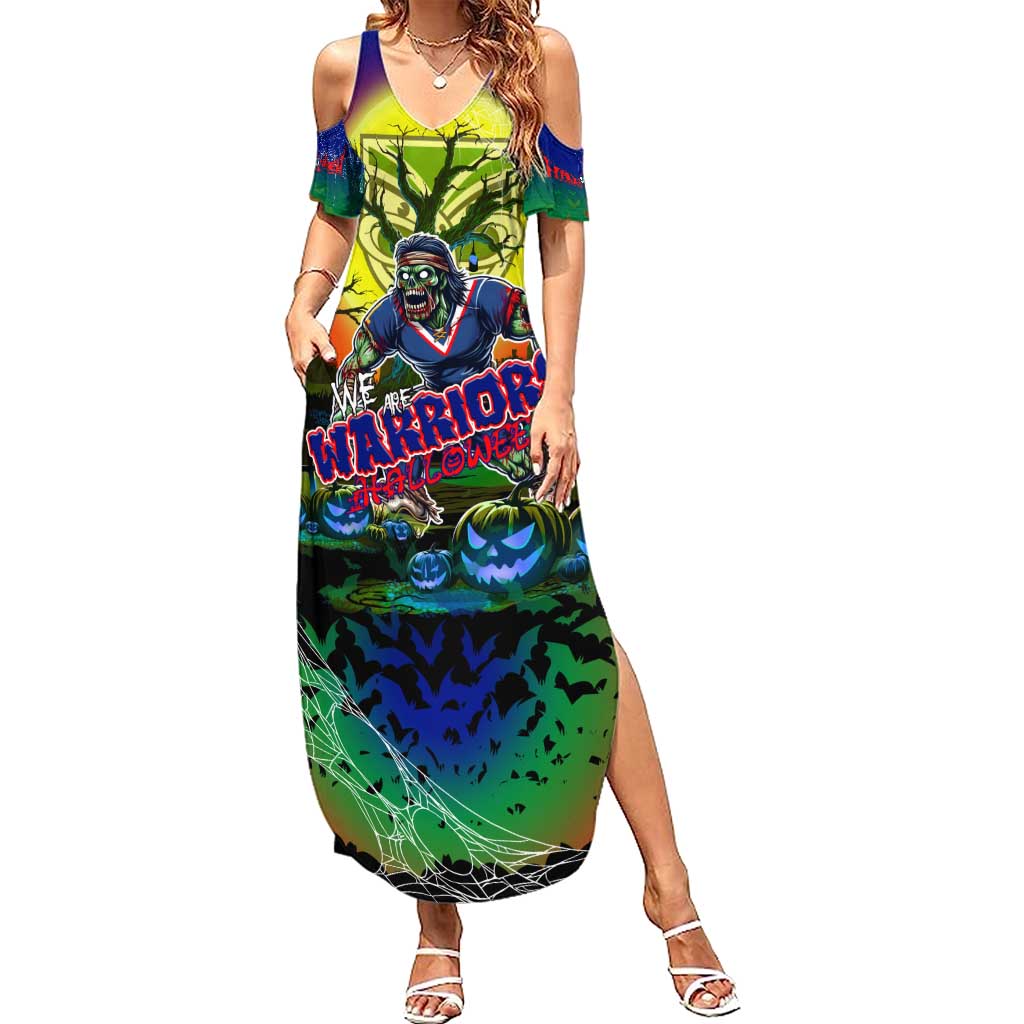 We Are Warriors Halloween Summer Maxi Dress Pumpkin Scary Spooky Season - Aussie Hoodie