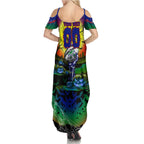 We Are Warriors Halloween Summer Maxi Dress Pumpkin Scary Spooky Season - Aussie Hoodie